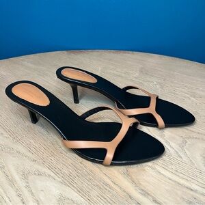 Tony Bianco Women’s Daisy Sandal Tan Kitten Heel Slide Minimal Neutral Size 10